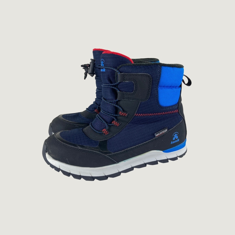 Kamik Rockies Snow Boots Big Boy Youth Sz 7 Navy Blue Waterproof Insulated